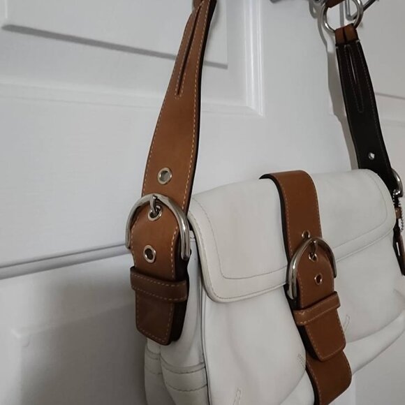 Vintage Y2K White Mini Leather Square Soho Shoulder Bag - Picture 2 of 8